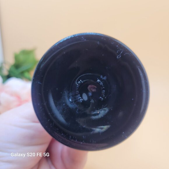 Vintage Luminarc France Octime Black Stemmed Water Goblets Wine Glasses Set of 2 - Picture 11 of 14